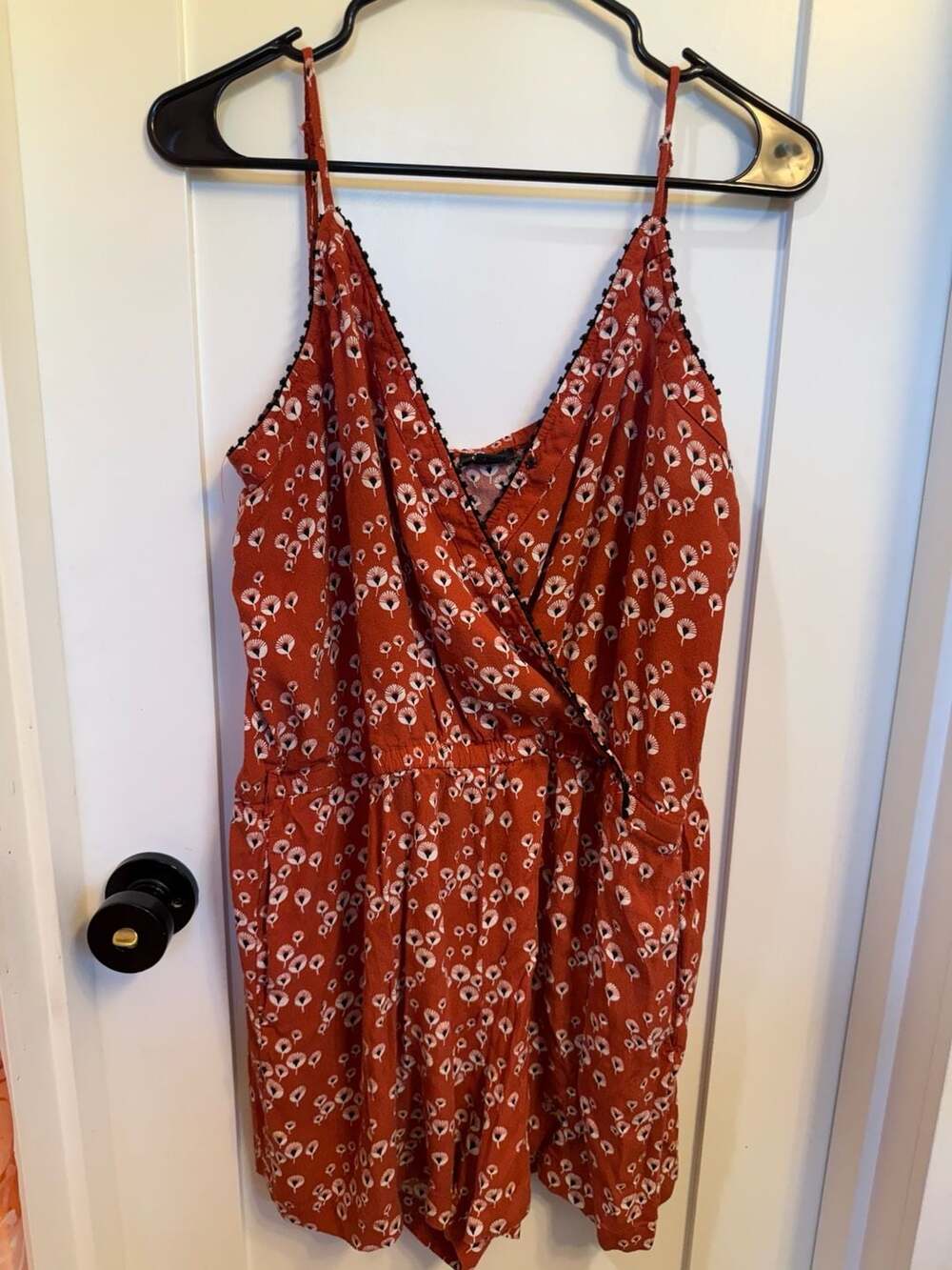 Ann Taylor LOFT Floral Print Sleeveless Wrap-Front Romper